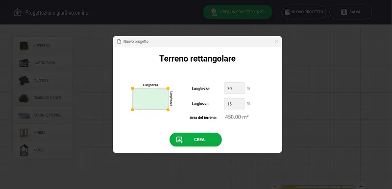 Definisci le dimensioni del lotto